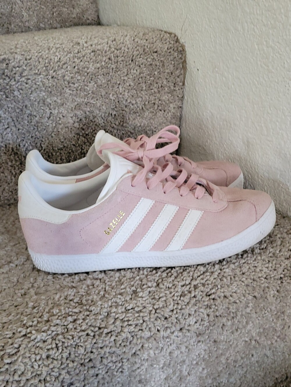 Adidas Gazelle Pink Suede Girls Shoes Size 4.5